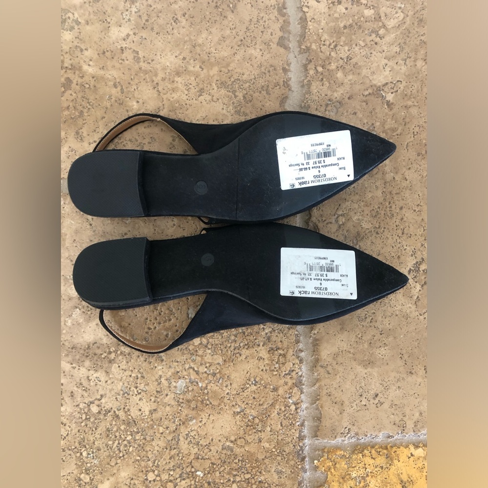 DV BY DOLCE VITA - Empress Pointed Toe Slingback Flat Black + NWT - Picture 12 of 14